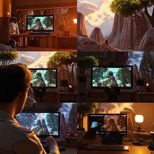 Generated image: Pixar-style dynamic montage of a user applying pos...