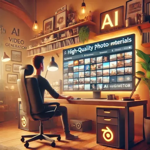 Generated image: Pixar-inspired cozy workspace with a person upload...